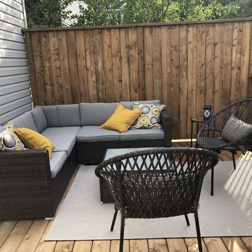 Customer photo review of Outdoor Wicker Sofa