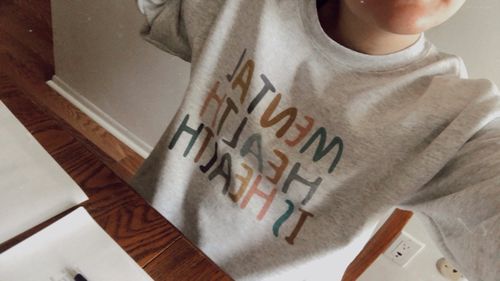Customer photo review of Mental Health Is Health -- Sweatshirt