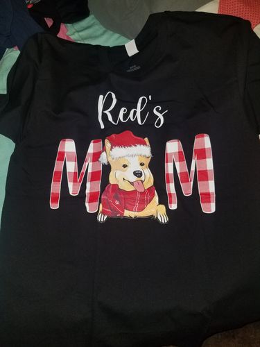 Customer photo review of Christmas Dog Mom/Dad - Personalized Custom Unisex T-shirt