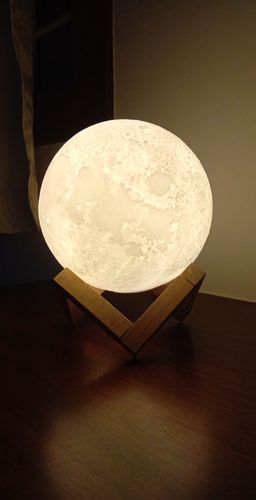 Customer photo review of Glowing Moon Lamp