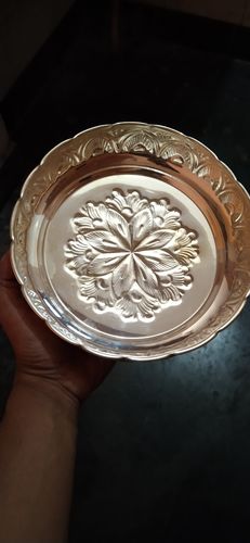 Customer photo review of German Silver Pooja Plate 8"