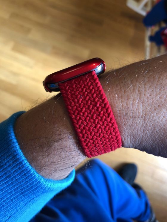 Customer photo review of Nylon Braided Solo Loop Band for Apple Watch