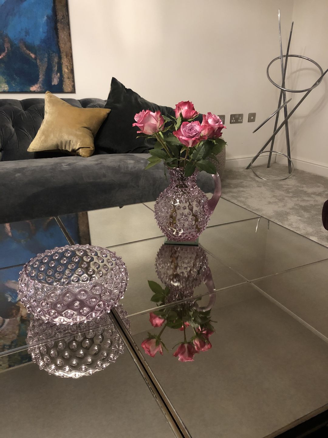 Customer photo review of Lilac Hobnail Jug