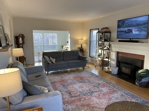 Customer photo review of Distressed Vintage Cezanne Terracotta Sky Area Rug