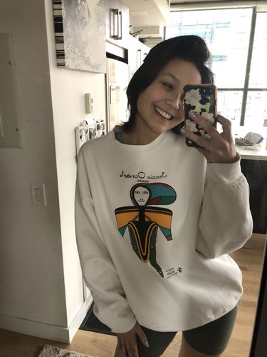 Customer photo review of Vintage Jessie Oonark "Woman" Sweatshirt Size Large