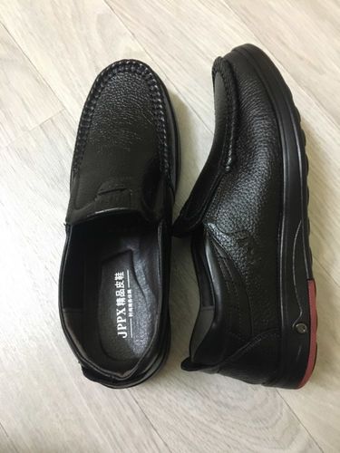 Customer photo review of Genuine Leather Slip On Business Shoes