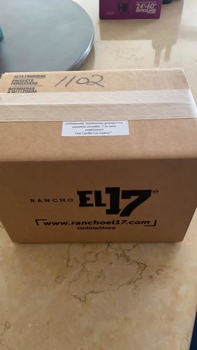 Reseña con foto de un cliente sobre Kit Carne Asada