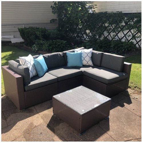 Customer photo review of Outdoor Brown Sofa