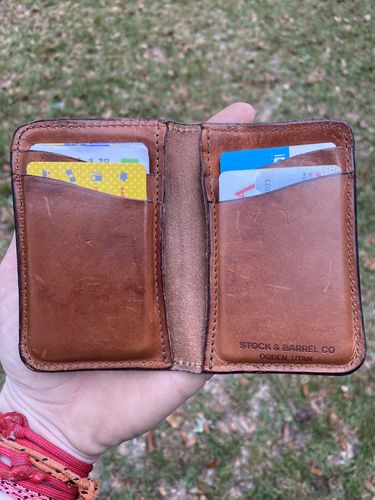 Customer photo review of No.52 | 'Buck Brown' Vertical Leather Wallet