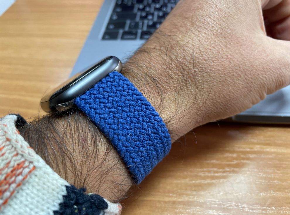 Customer photo review of Nylon Braided Solo Loop Band for Apple Watch