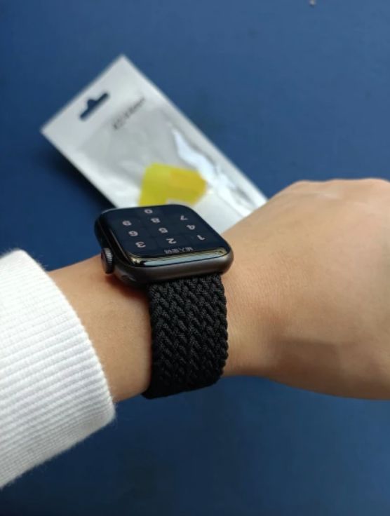 Customer photo review of Nylon Braided Solo Loop Band for Apple Watch