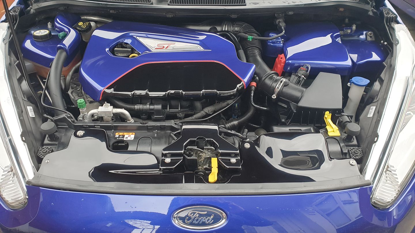 Customer photo review of Proform Bonnet Catch Plate Cover (various colours) - MK7.5 Fiesta