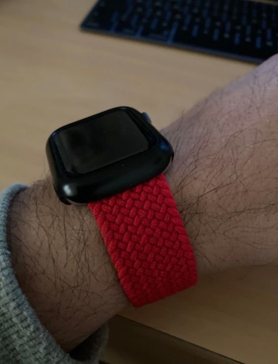 Customer photo review of Nylon Braided Solo Loop Band for Apple Watch
