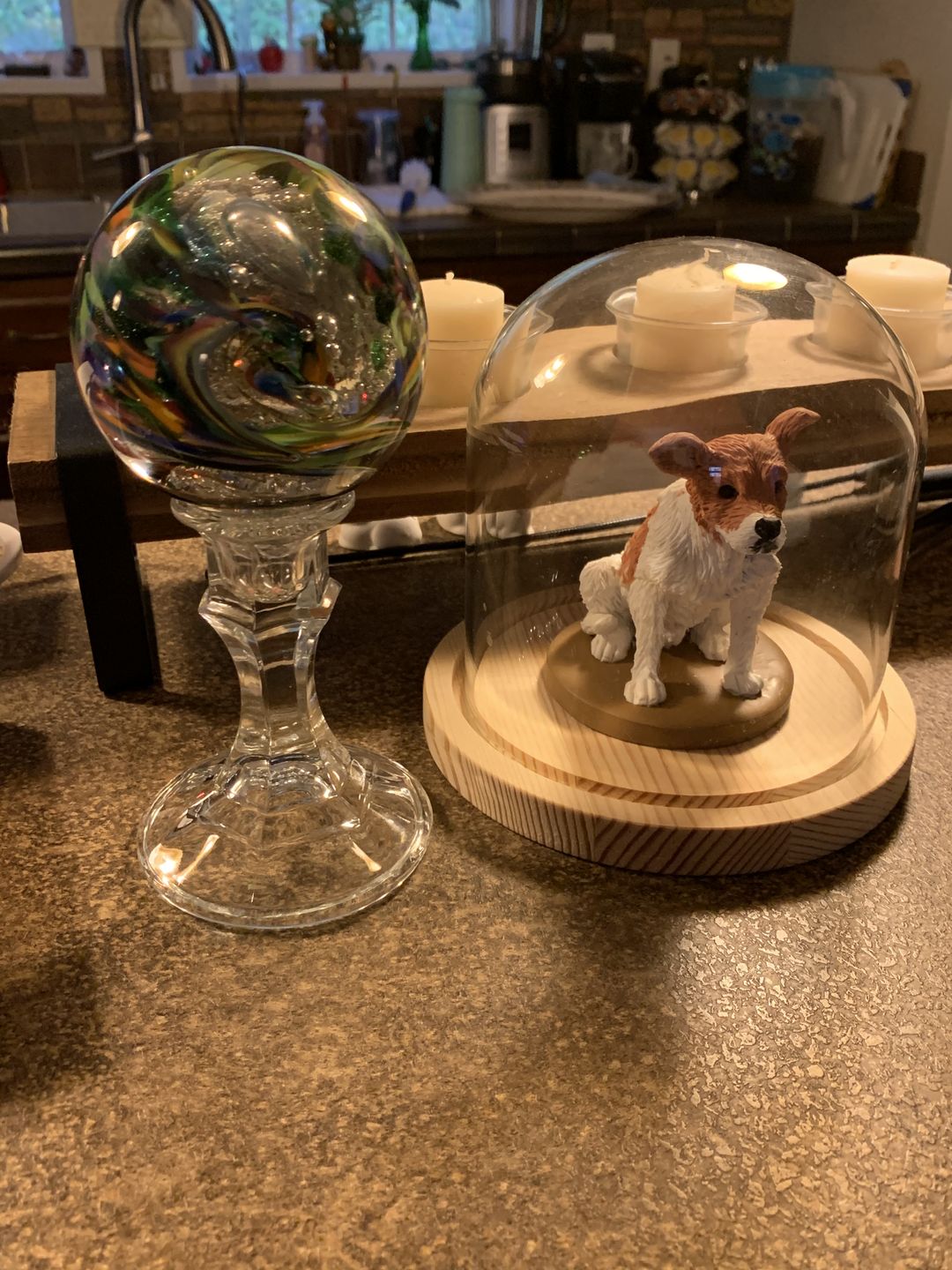 Customer photo review of Rainbow Confetti Orb with Cremation Ashes