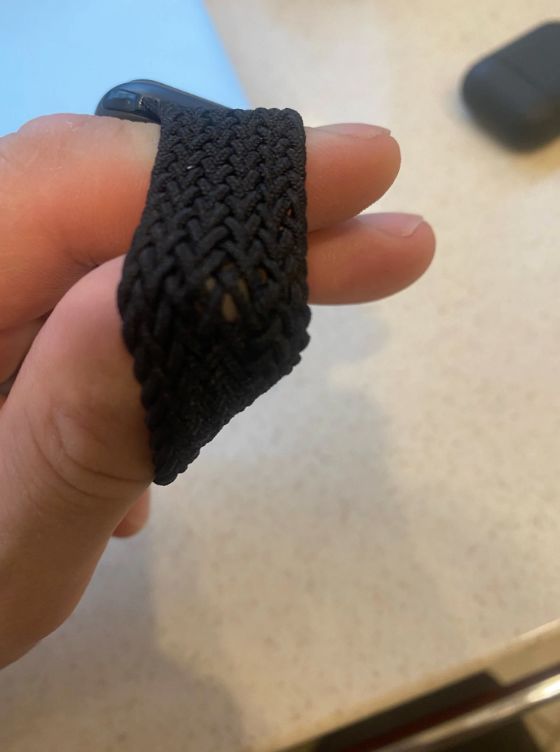 Customer photo review of Nylon Braided Solo Loop Band for Apple Watch