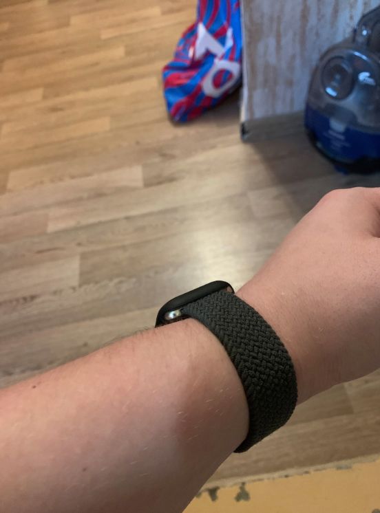 Customer photo review of Nylon Braided Solo Loop Band for Apple Watch