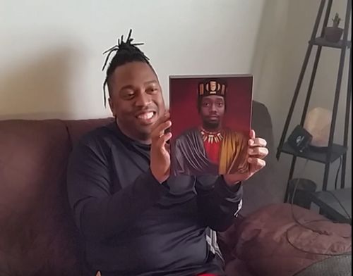 Customer photo review of The African King - Custom Canvas