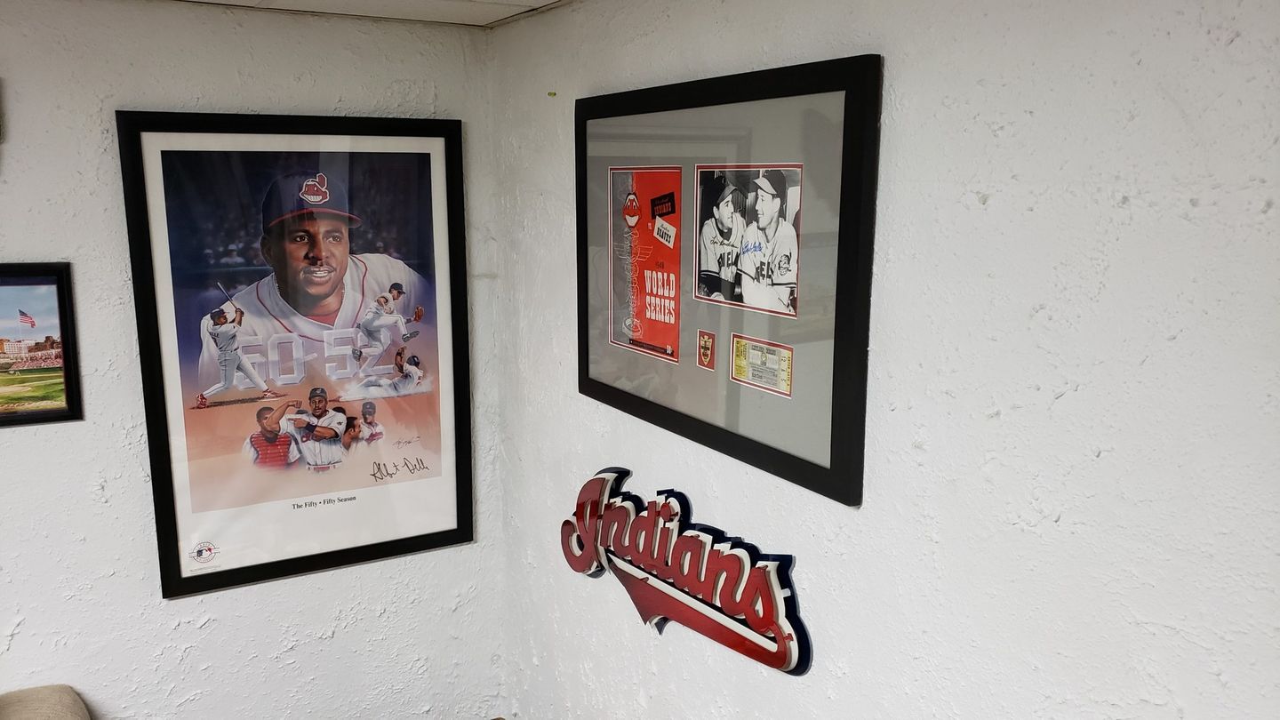 Customer photo review of Cleveland Indians Script Logo 3D Metal Artwork