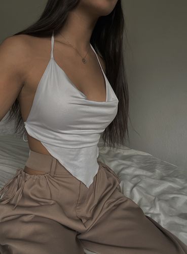 Customer photo review of High waisted hollow out pant