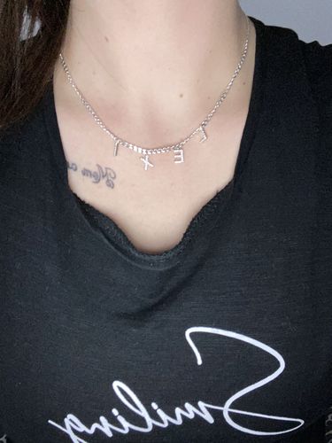 Customer photo review of Namenskette Zirkonia