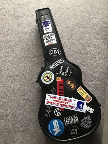 Customer photo review of I Voted for Waylon Jennings Bumper Sticker