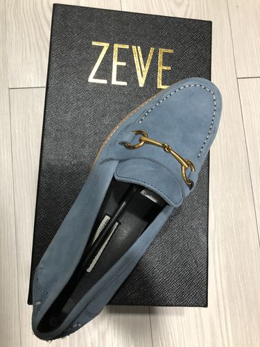 Customer photo review of Penny Loafer Horsebit Buckle - Sky Blue Nubuck Leather (Brown Crepe Sole)