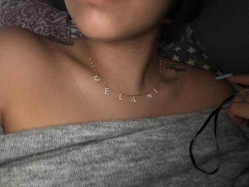 Customer photo review of Namenskette Zirkonia