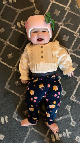 Customer photo review of Long sleeve ruffle jumpsuit