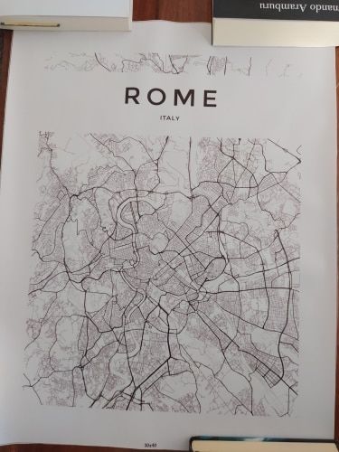 Customer photo review of Carte Du Monde Déco Blanche Rome
