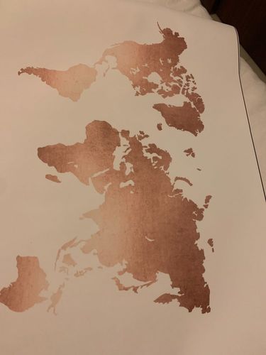 Customer photo review of Poster Carte du Monde  Déco Rose
