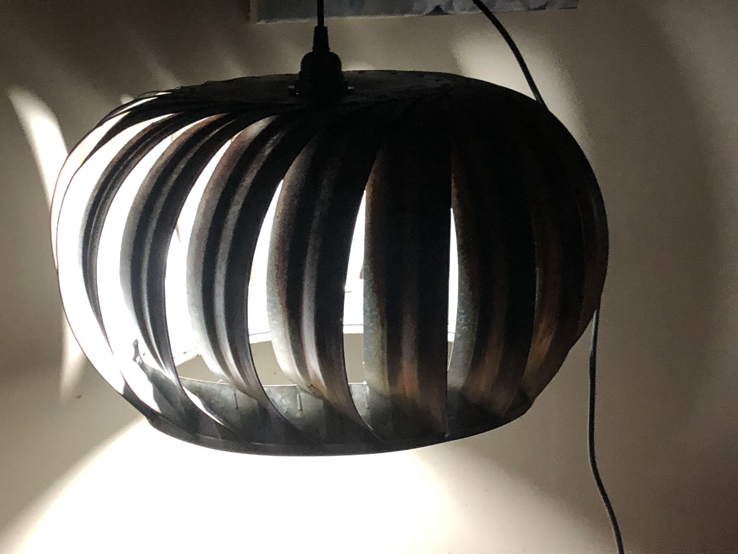 Customer photo review of Single Socket Black Pendant Light Lamp Cord for Lanterns & Light Bulbs, 11 FT