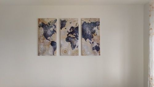 Customer photo review of Tableau Vieille Carte Du Monde