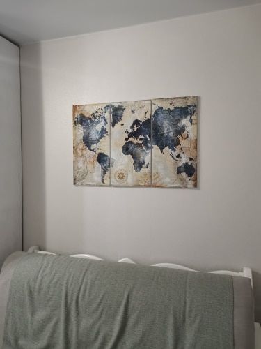 Customer photo review of Tableau Vieille Carte Du Monde