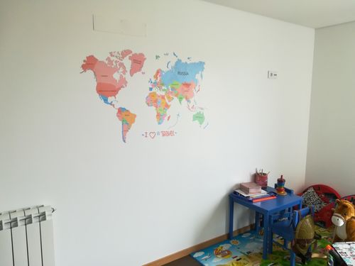 Customer photo review of Stickers Monde Couleur