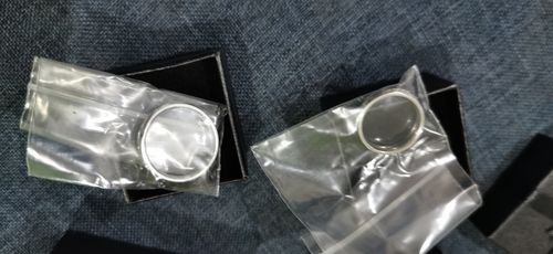 Customer photo review of Burgundy Wedding Rings