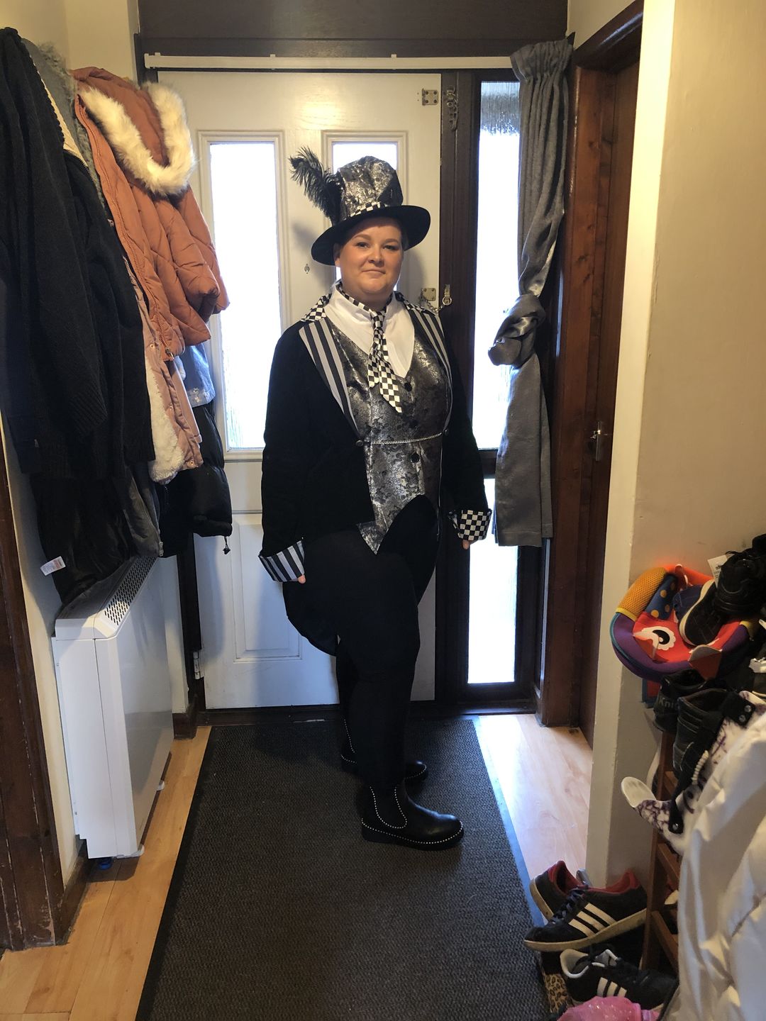 Customer photo review of Deluxe Dark Miss Hatter Costume