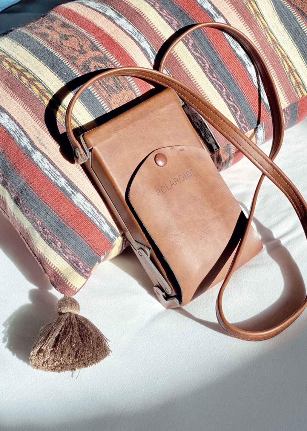 Customer photo review of Polaroid SX-70 "Ever-Ready" Style Brown Leather Folding Camera Case