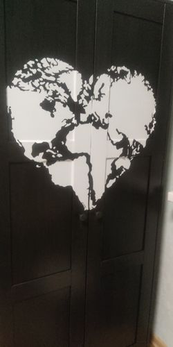 Customer photo review of Sticker Monde Cœur