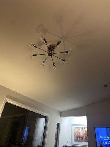 Customer photo review of Sputnik Light Chandelier Semi Flush Mount