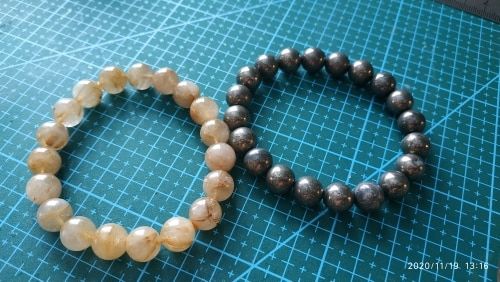 Customer photo review of Pyrit-Armband "Eisen und Feuer"