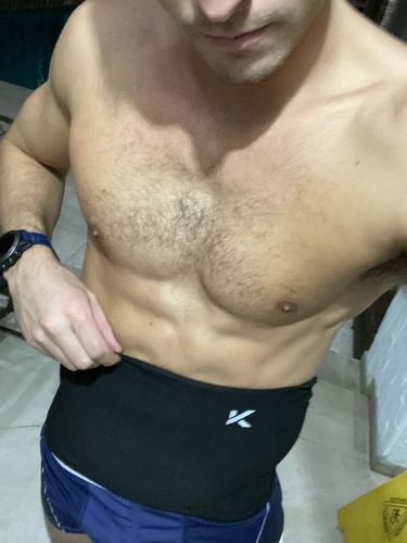 Customer photo review of Men's Heat Trapping Waist Toner