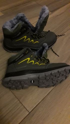 Customer photo review of 2020 Winter Work Boots Safety Steel Toe Shoes