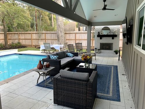 Customer photo review of 6-Piece Outdoor Furniture Pearl Gray Wicker Sofa