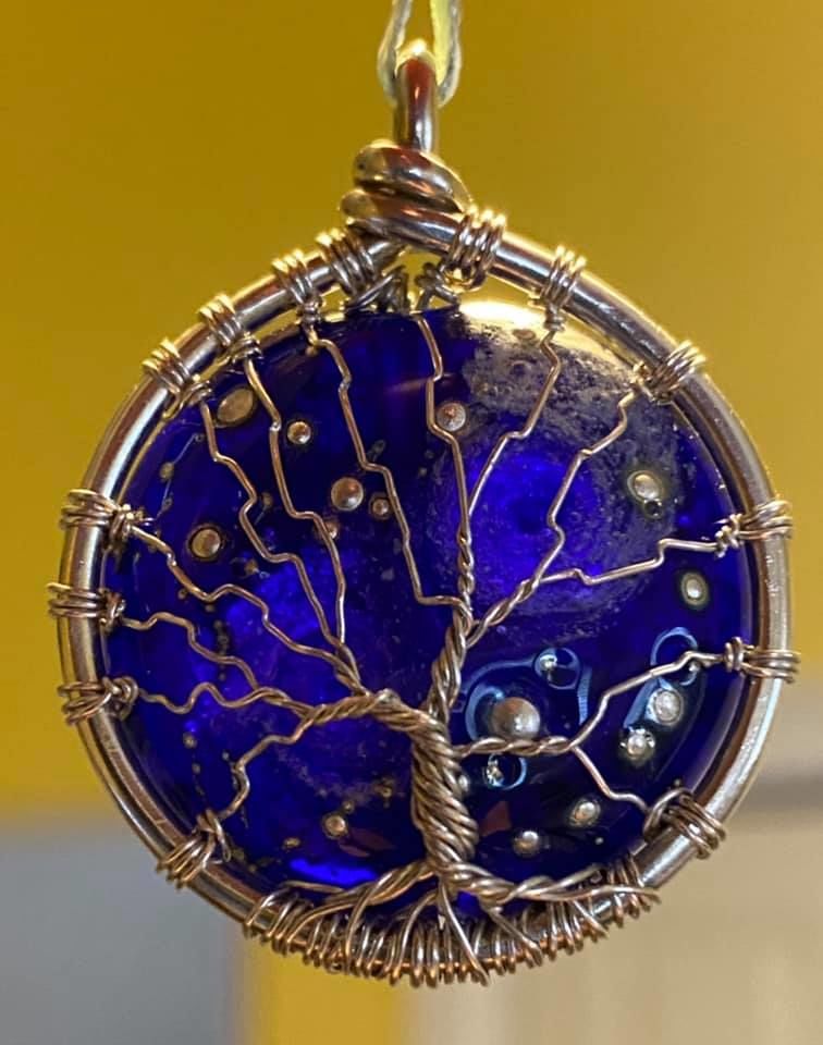 Customer photo review of Starry Galaxy Tree of Life Pendant with Cremains