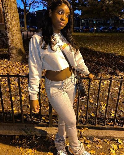 Customer photo review of Casual Sportswear Solid Mid Waist Trousers