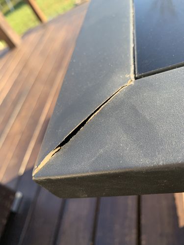 Customer photo review of 7-Piece  Fire Pit Outdoor Wicker Sectional Chocolate Brown Sofa Set