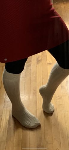 Customer photo review of Women's Knee High Angora Wool Socks - Made in Portugal