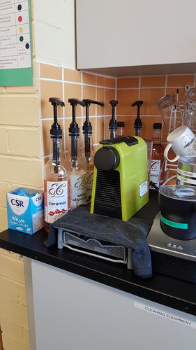 Customer photo review of Caramel Coffee Syrup