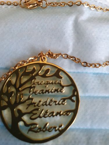 Customer photo review of Mon meilleur cadeau ©  : Collier Arbre de Vie Unisex Personnalisé