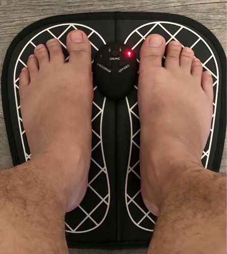 Customer photo review of ABS Physiotherapy Electric EMS Foot Massage Mat With Heat - Foot Massager Stimulator